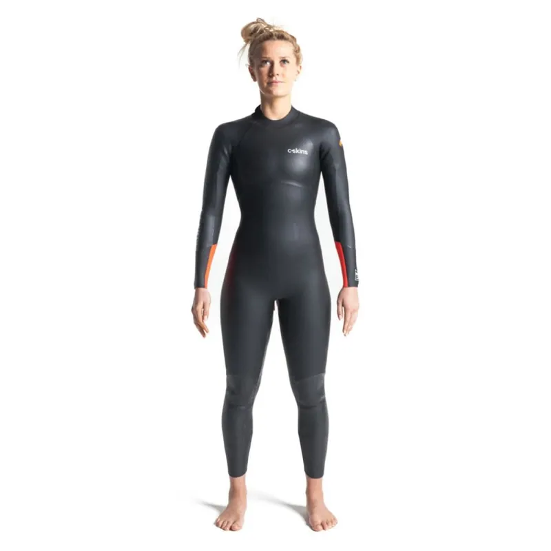 C-Skins Swim Research 4:3 Women's GBS Wetsuit Black/Orange